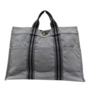 Pre-owned Canvas handbags Hermès Vintage , Gray , Dames