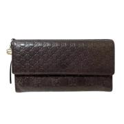 Pre-owned Leather wallets Gucci Vintage , Brown , Dames