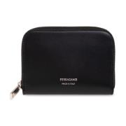 Leren kaarthouder Salvatore Ferragamo , Black , Heren