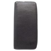 Pre-owned Leather wallets Louis Vuitton Vintage , Black , Heren