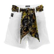 Luxe Dames Korte Shorts Versace Jeans Couture , White , Dames