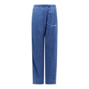 Straight Trousers Palm Angels , Blue , Dames