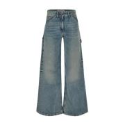 Wide Jeans Semicouture , Blue , Dames