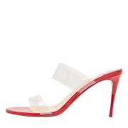 Pre-owned Plastic sandals Christian Louboutin Pre-owned , Red , Dames