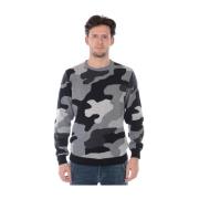 Camouflage Sweater Pullover Daniele Alessandrini , Multicolor , Heren