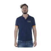 Klassieke Polo Shirt Emporio Armani EA7 , Blue , Heren