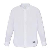 Shirt met logo Maison Kitsuné , White , Heren