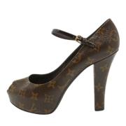 Pre-owned Coated canvas heels Louis Vuitton Vintage , Brown , Dames