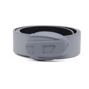 Leather belt with hard-shell Oval D buckle Diesel , Gray , Heren
