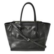 Pre-owned Leather prada-bags Prada Vintage , Black , Dames