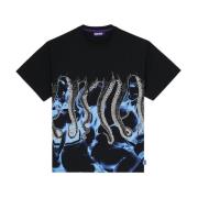 T-Shirts Octopus , Black , Heren
