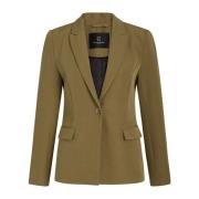 Olijf Blazer met Klepzakken Bruuns Bazaar , Green , Dames