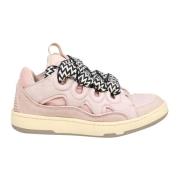 Roze Leren Sneakers Lanvin , Pink , Dames