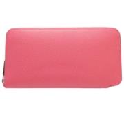 Pre-owned Leather wallets Hermès Vintage , Pink , Dames