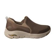 Ademende Slip-On Sportieve Mocassin Skechers , Brown , Heren