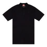 Polo shirt with maxi oval D embroidery Diesel , Black , Heren