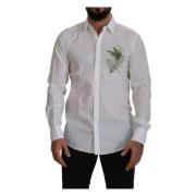 Witte Katoenen Pauwenveer Formeel Shirt Dolce & Gabbana , White , Here...