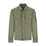 Groen Waterdicht Overshirt C.p. Company , Green , Heren