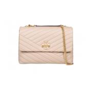 Gewatteerde leren schoudertas Desert Tory Burch , Beige , Dames