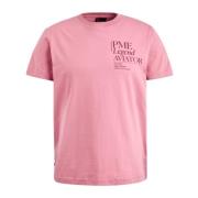 T-Shirt- PME S/S R-Neck Single Jersey PME Legend , Pink , Heren