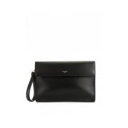 Grote logo clutch tas Dolce & Gabbana , Black , Heren