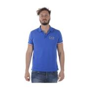 Klassieke Polo Shirt Emporio Armani EA7 , Blue , Heren