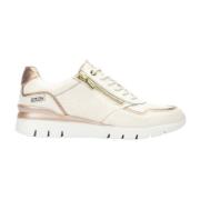 Beige Casual Leren Sneakers Pikolinos , Beige , Dames