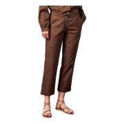 Straight Trousers Massimo Alba , Brown , Dames
