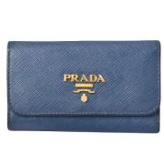 Pre-owned Leather key-holders Prada Vintage , Blue , Dames