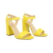 Angela Dames Synthetisch Leren Sandalen Made in Italia , Yellow , Dame...