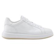 Witte leren sneakers met uitneembare binnenzool Woolrich , White , Her...