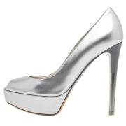 Pre-owned Leather heels Dior Vintage , Gray , Dames