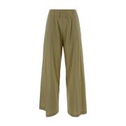 Wide Trousers Semicouture , Green , Dames