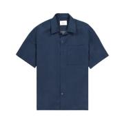 Korte Mouw Lyocell Overhemd Nn07 , Blue , Heren