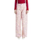 Trousers Burberry , Pink , Dames