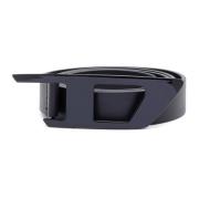 Slim leather belt with D buckle Diesel , Black , Heren