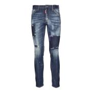 Klassieke Slim-fit Denim Jeans Dsquared2 , Blue , Heren