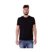 Casual Logo T-shirt Versace , Black , Heren