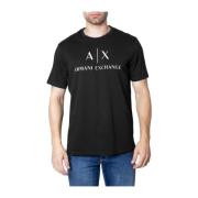 Heren Jersey T-Shirt Lente/Zomer Collectie Armani Exchange , Black , H...