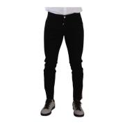 Zwarte Stretch Skinny Denim Jeans Dolce & Gabbana , Black , Heren