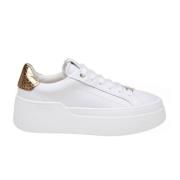 Witte Leren Sneakers met Aangepaste Gesp Salvatore Ferragamo , White ,...