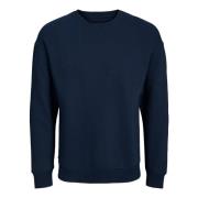 Basic Sweatshirt met Ronde Hals en Oversized Mouwen Jack & Jones , Blu...