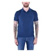Zacht Katoen Half Sleeve Polo Shirt Kangra , Blue , Heren