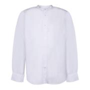 Lyocell Lange Mouw Knoopshirt Officine Générale , White , Heren