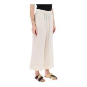 Wide Trousers Max Mara , Beige , Dames