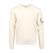 Beige Katoenen Crew-Neck Sweater met ritssluiting C.p. Company , Beige...