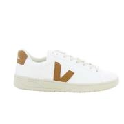 Heren Cognac Leren Sneakers Veja , White , Heren