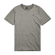 T-Shirt- GS Stripe Slim FIT S/S R-N G-star , Gray , Heren