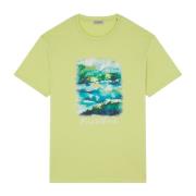 Riviera Print Lime T-shirt Paul & Shark , Green , Heren