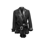 Pre-owned Leather outerwear Dior Vintage , Black , Dames